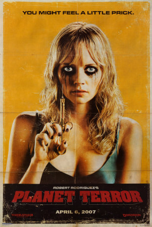 Planet Terror.  This be a bloody movie